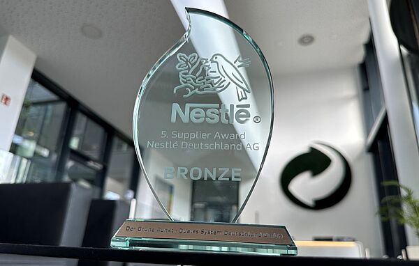 News Bild Nestlé Supplier Award: Der Grüne Punkt is among the top 20 suppliers to the German subsidiary of the world's largest food manufacturer